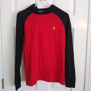 Boys Ralph Lauren red thermal hoodie sz XL